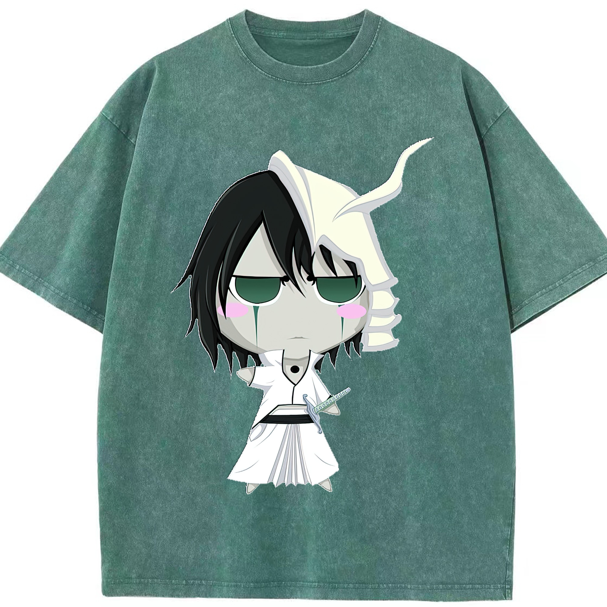 （画像用） ブリーチ ウルキオラ·シファー BLEACH Ulquiorra cifer 綿100% ヴィンテージ風 半袖Tシャツ（フロントプリント）